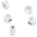 CABLE MARKERS PS15BW.2 Retrofit, black on white, loose, bagged, (pack of 50)