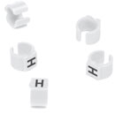 CABLE MARKERS PS15BW.H Retrofit, black on white, loose, bagged, (pack of 50)