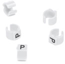 CABLE MARKERS PS15BW.P Retrofit, black on white, loose, bagged, (pack of 50)