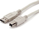 USB CABLE 2.0, Type A male - Type B male, 1 metre