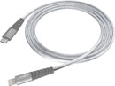 JOBY CHARGE AND SYNC CABLE USB-C to Lightning, Apple MFi certified, braided nylon, 30W PD, 2m, grey