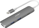 JOBY USB-C HUB ADAPTER USB-C to 2x USB-A/1x USB-C/1x 4K HDMI, PD through, aluminium housing, grey