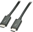 LINDY THUNDERBOLT CABLE Type C USB male - Type C USB male, black, 2m