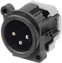 NEUTRIK NC3MAY XLR Male panel, IDC