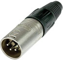 NEUTRIK NC4MX XLR Male cable connector, nickel shell, silver contacts