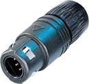 NEUTRIK OSC8M NEUTRICON Cable plug, black, with insert and NEUTRICON Male solder contacts