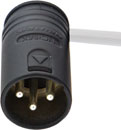 CANFORD LOW PROFILE XLR 3-Pin male cable connector, black (silver plated pins)