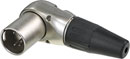 REAN RC5MR XLR Male cable connector, nickel shell, silver-plated contacts, right-angle, 5-pin