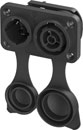 NEUTRIK NAC3PX-TRUE1 POWERCON TRUE1 Power input/output dual panel connector, true outdoor protection