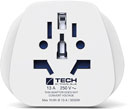 TRAVEL BLUE WORLD TO UK MAINS PLUG ADAPTER