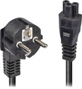 LINDY 30449 MAINS POWER CABLE IEC C5 to SCHUKO, 2m, black