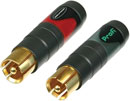NEUTRIK RCA (PHONO) CONNECTORS - Male and female cable types - Professional