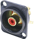 NEUTRIK NF2D-B-2 RCA (phono) panel connector, red