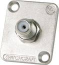 SWITCHCRAFT F TYPE CONNECTORS - Female, panel, Universal (D) Series - Back to back