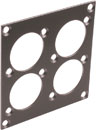 CANFORD UNIVERSELLE MODULARE ANSCHLUSSPLATTE 4x D-Typ-Ausschnitte, dunkelgrau
