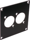 CANFORD UNIVERSELLE MODULARE ANSCHLUSSPLATTE 2x D-Typ-Ausschnitte, schwarz