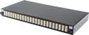 LC MM PANEL, 96 way (24x Quad) 1U with sliding tray and fibre management, black