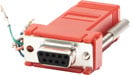 CUSTOM ADAPTER D-SUB 9 way female/RJ45, red