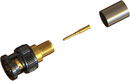 COAX CONNS 10-005-W126-FF BNC 12G UHD Male cable, crimp, 75 ohm, black, Canford SDV-L-UHD,SDV-F-HD