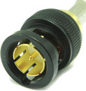 COAX CONNS 10-005-W126-EJ1 BNC 12G UHD Male cable, crimp, 75 ohm, black, Canare L-2.5CHWS (pk of100)
