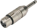 ADAPTER 3FX-2P 3-pin XLR female - 2-pole 6.35mm jack plug
