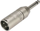 ADAPTER 3MX-2P 3-pin XLR male - 2-pole 6.35mm jack plug