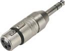 ADAPTER 3FX-3P 3-pin XLR female - 3-pole 6.35mm jack plug