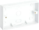 D-LINE TSB28W PLASTIC SURFACE BOX, 2-gang, 28mm deep, white