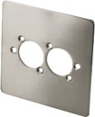 CANFORD F2SN CONNECTOR PLATE 1-gang, 2 mounting holes, satin nickel