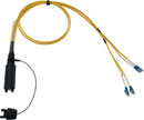 CANFORD FIBRECO HMA Junior cable connector, 4-channel, SM, with LC fibre terminated tails,500mm