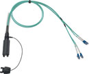 CANFORD FIBRECO HMA Junior cable connector, 4-channel, MM, with LC fibre terminated tails,500mm