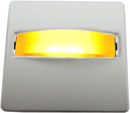 CANFORD LED SIGNAL LIGHT White plate, amber LED