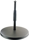 K&M 23320 MIC STAND Low-level, round cast-iron base, anti-vibration insert, 217-347mm, black