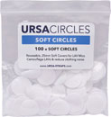 URSA STRAPS SOFT CIRCLES MICROPHONE COVER Soft fabric, white (pack of 100 Circles)