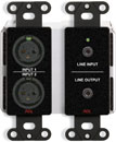 RDL DDB-BN31 DANTE INTERFACE Bi-directional, mic/line, 2x2, XLR/3.5mm jack I/O, black