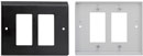 RDL EP-2B COVER PLATE Double, for square UK/EU backbox, black