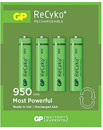 GP 95AAAHC RECYKO+ BATTERY, AAA size, NiMH, 950mAh (pack of 4)