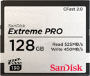SANDISK SDCFSP-128G-G46D EXTREME PRO 128GB CFAST 2.0 MEMORY CARD, 525MB/s read, 450MB/s write