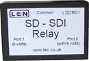 LEN LSDR01 VIDEO-RELAIS 2x1, Umschalter, 3x BNC, SD SDI