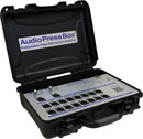 AUDIOPRESSBOX APB-216 C PRESS SPLITTER Portable, active, 2x in, 16x out, battery/mains, black