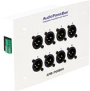 AUDIOPRESSBOX APB-P008 IW-EX SPLITTER EXPANDER In-wall, 2x line in, 8x mic out, white