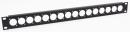 UNIVERSAL CONNECTION PANEL Economy, without designation strip, 1U, 16 universal cutouts
