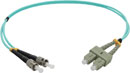 SC-ST MM DUPLEX OM3 50/125 Fibre patch cable 10m, aqua