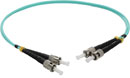 ST-ST MM DUPLEX OM3 50/125 Fibre patch cable 0.5m, aqua