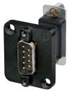 NEUTRIK NADB9MF-B CONNECTOR 9-pole D-Sub feedthrough, male to female, black