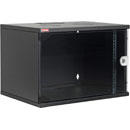 LANDE NETBOX SOHO WALL RACK CABINET 12U, 400d, with glass door, black, flat-packed