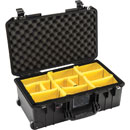 PELI 1535PD AIR CASE Internal dimensions 518x284x183mm, with padded dividers, wheeled, black