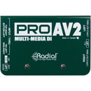 RADIAL PROAV2 DI BOX Passive, stereo, 6.35mm jack/phono inputs