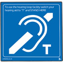 CONTACTA IL-AE97-00 SUPERLOOP AERIAL Hearing loop sign, blue