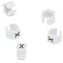 CABLE MARKERS PS15BW.X Retrofit, black on white, loose, bagged, (pack of 50)